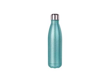 Edelstahlflasche Glitter aqua