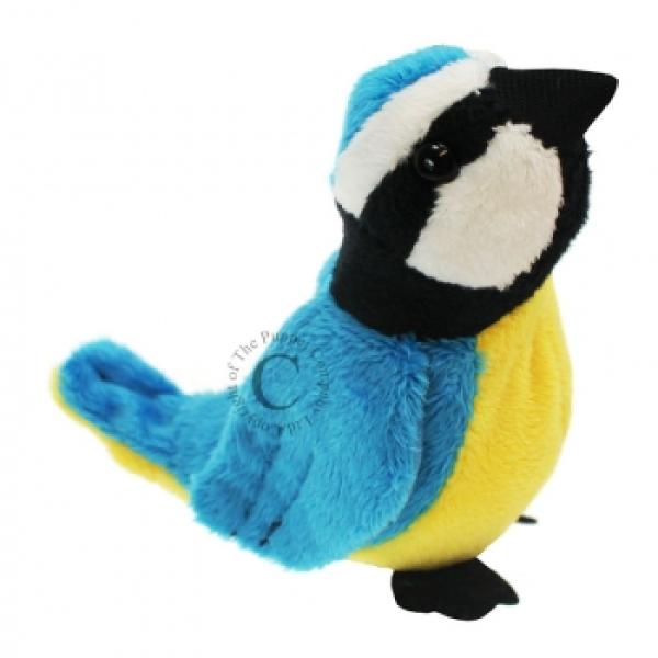 Fingerpuppe Vogel blau