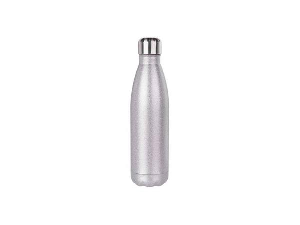 Edelstahlflasche Glitter silber