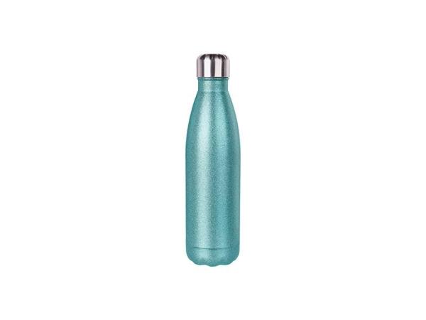 Edelstahlflasche Glitter aqua